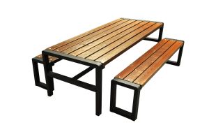 Wood and steel garden furniture set Elka Mini 175 cm