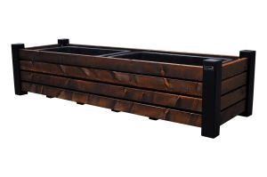 Wood and steel garden pot Fiori 2x 60l