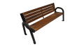 Ławka Primario z oparciem 100 cm brąz.png